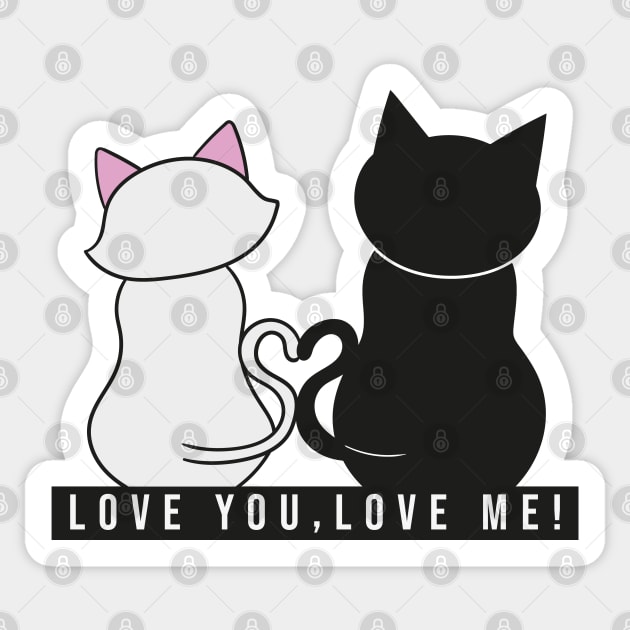 love you Sticker by PaperHead